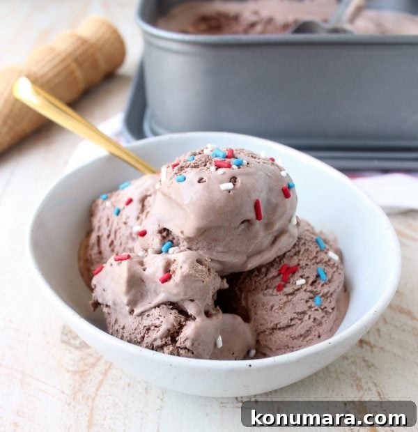 Creamy No Churn Chocolate Ice Cream Recipe 3 Homemade Chocolate Ice Cream is so easy to make without an ice cream maker! This no churn recipe only requires a couple of steps & a couple of ingredients!