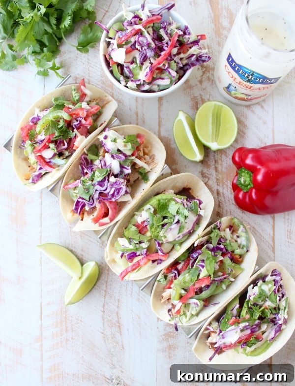 Blackened Mahi Mahi Tacos with Cilantro Jalapeno Slaw 4 Blackened mahi mahi in tortillas with coleslaw