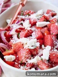 Watermelon Salad with Feta and Mint