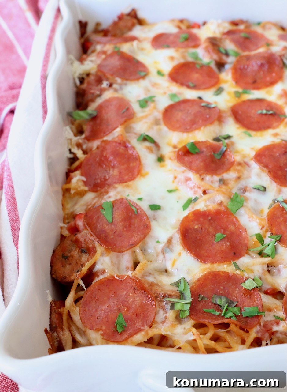 Baked Spaghetti Pizza Recipe 8 pizza baked spaghetti in casserole dish