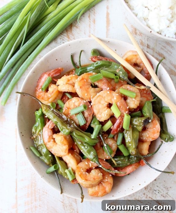 Shrimp Stir Fry with Shishito Peppers