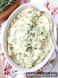 Rosemary Blue Cheese Mashed Potatoes
