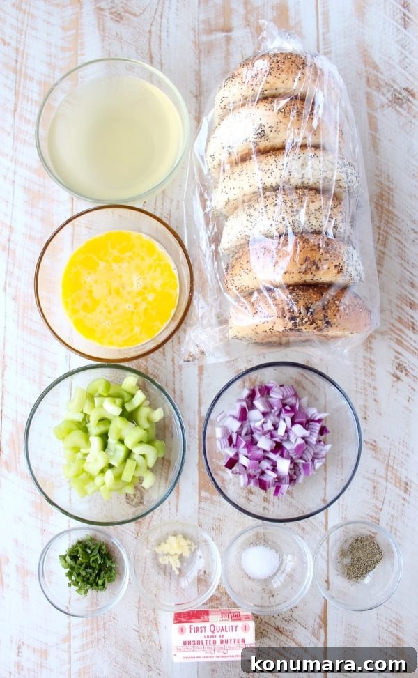 Savory Everything Bagel Stuffing Recipe 4 Everything Bagel Stuffing is a fun twist on traditional stuffing that's easy to make for Thanksgiving, Friendsgiving or as a side dish anytime of the year!