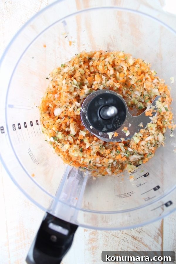 Stuffed Biscuits Recipe: Savory Filling Ideas 4 chopped celery, carrots and onions in a food processor