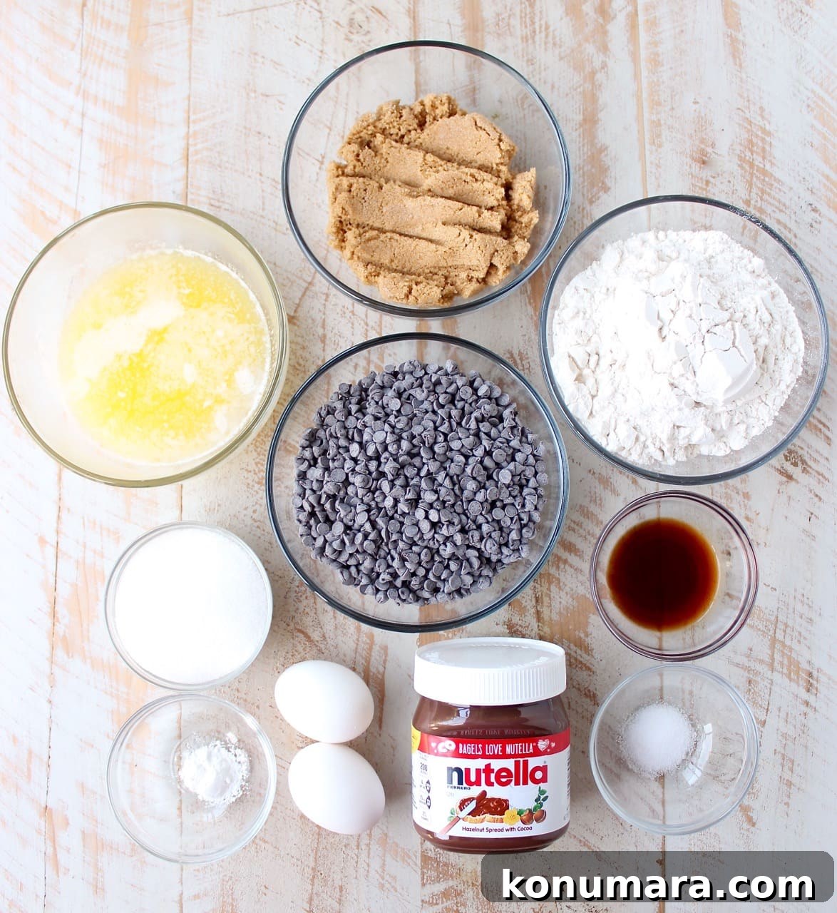 Nutella-Stuffed Chocolate Chip Cookie Cups Recipe 3 A simple chocolate chip cookie recipe is transformed into delicious chocolate chip cookie cups filled with Nutella Hazelnut Spread!