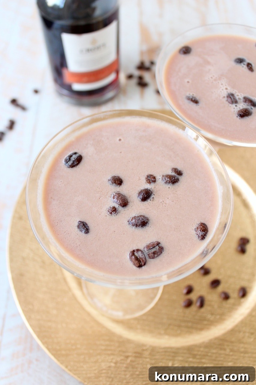 This easy coffee martini recipe combines port wine, cold brew coffee & Irish cream for a simple 3 ingredient drink, perfect as an after dinner cocktail!