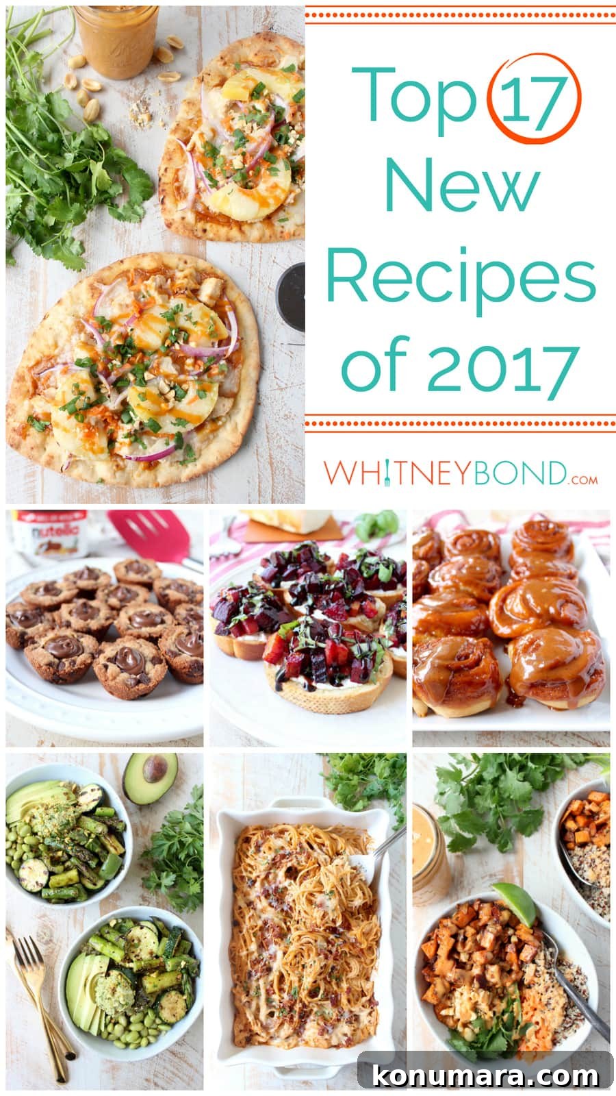 17 New Recipes That Defined 2017 2 Top 17 delicious new recipes of 2017 on the food blog WhitneyBond.com, featuring buddha bowls, cinnamon rolls, tacos and pasta!