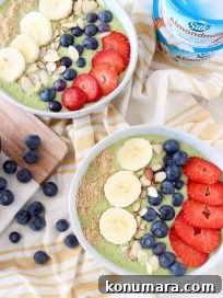 close-up of an avocado smoothie bowl