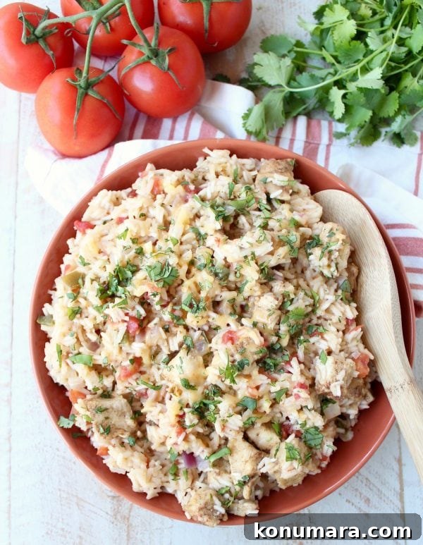 One-Pot Taco Chicken and Rice Skillet 3 In one pot and under an hour, whip up this delicious Taco Chicken and Rice for dinner, it's flavorful, easy to make and gluten free!