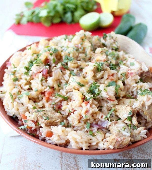 One-Pot Taco Chicken and Rice Skillet 5 In one pot and under an hour, whip up this delicious Taco Chicken and Rice for dinner, it's flavorful, easy to make and gluten free!