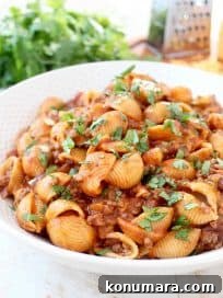 Enchilada Pasta Shells with Red Enchilada Sauce