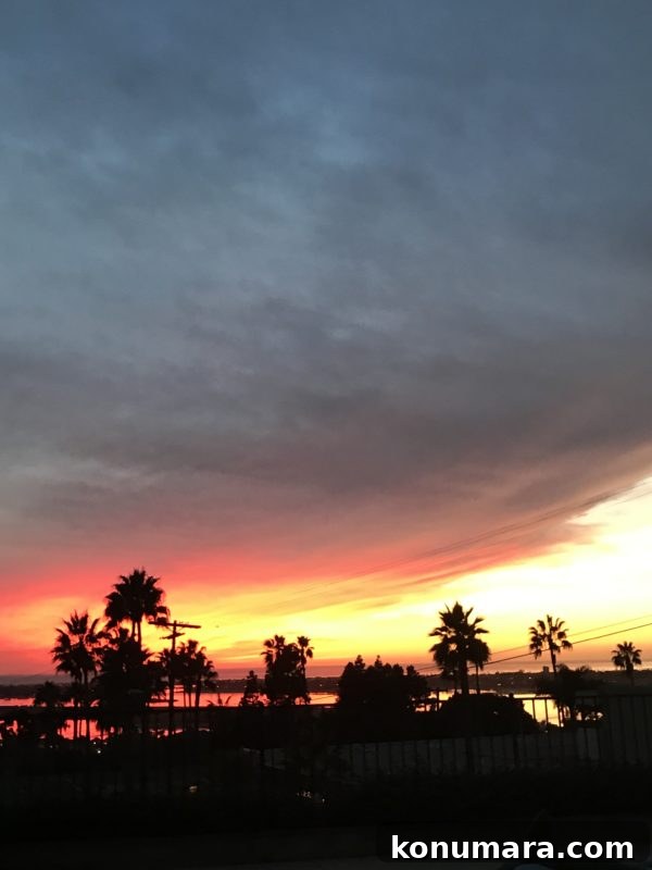 Sunset view in San Diego