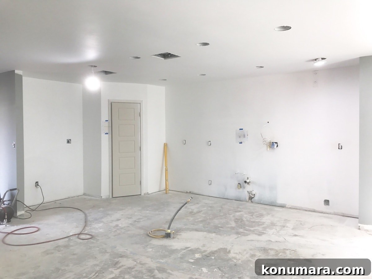 Completed Drywall in Kitchen