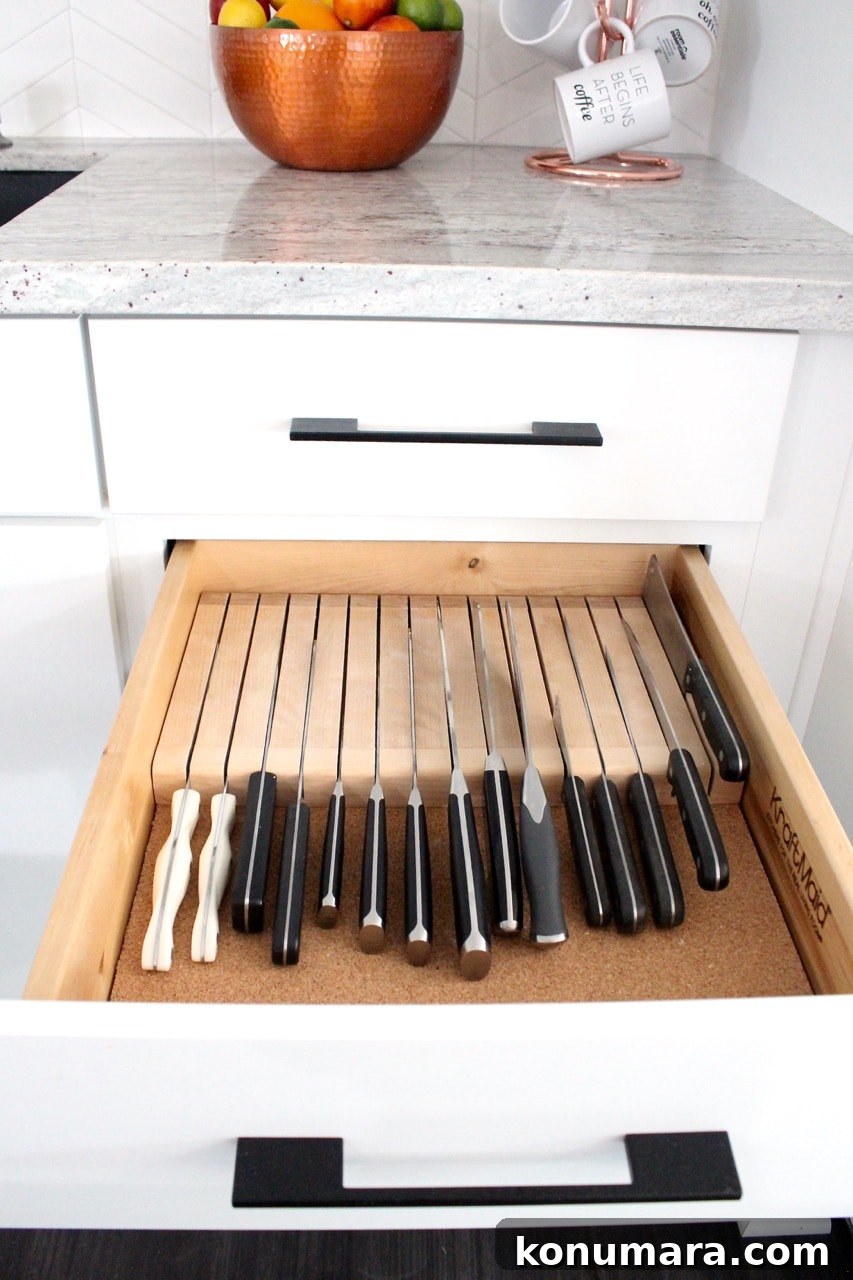 kitchen drawer insert for knives
