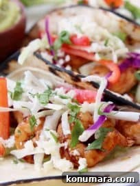 Grilled Shrimp Tacos with Avocado Salsa