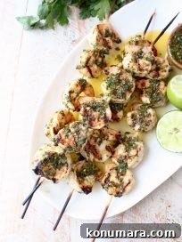 Chimichurri Shrimp Skewers