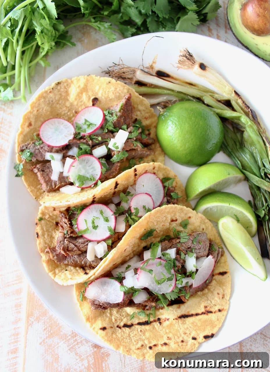 Carne Asada Tacos with Radishes