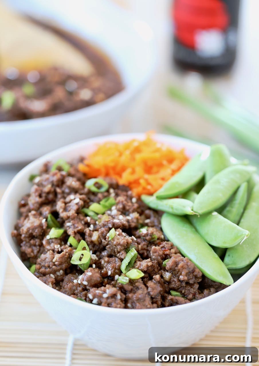 Korean BBQ Beef (Bulgogi) Recipe: Sweet and Savory Marinade 5 Korean BBQ Beef Bowl with Sugar Snap Peas and Carrots