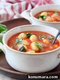 Tomato Basil Gnocchi Soup