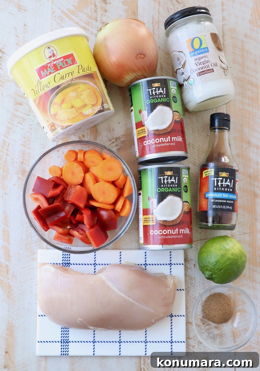 Authentic Thai Yellow Curry Recipe with Coconut Milk 5 ingredients for Thai yellow curry