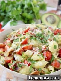 Bacon Tomato Avocado Pasta Salad