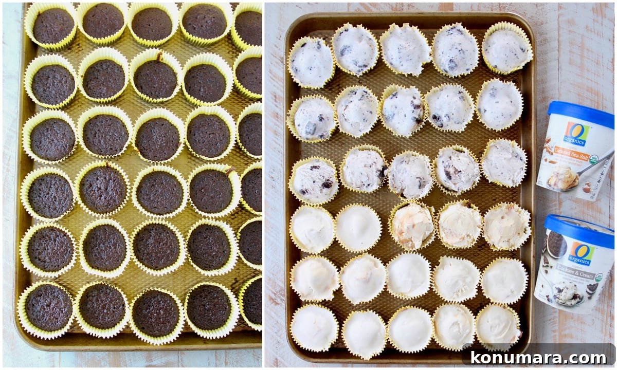 Mini Ice Cream Cake Recipes for Summer Parties 5 Instructional images for how to make mini ice cream cakes