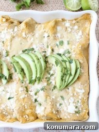 Vegetarian Cheesy Avocado & Corn Enchiladas