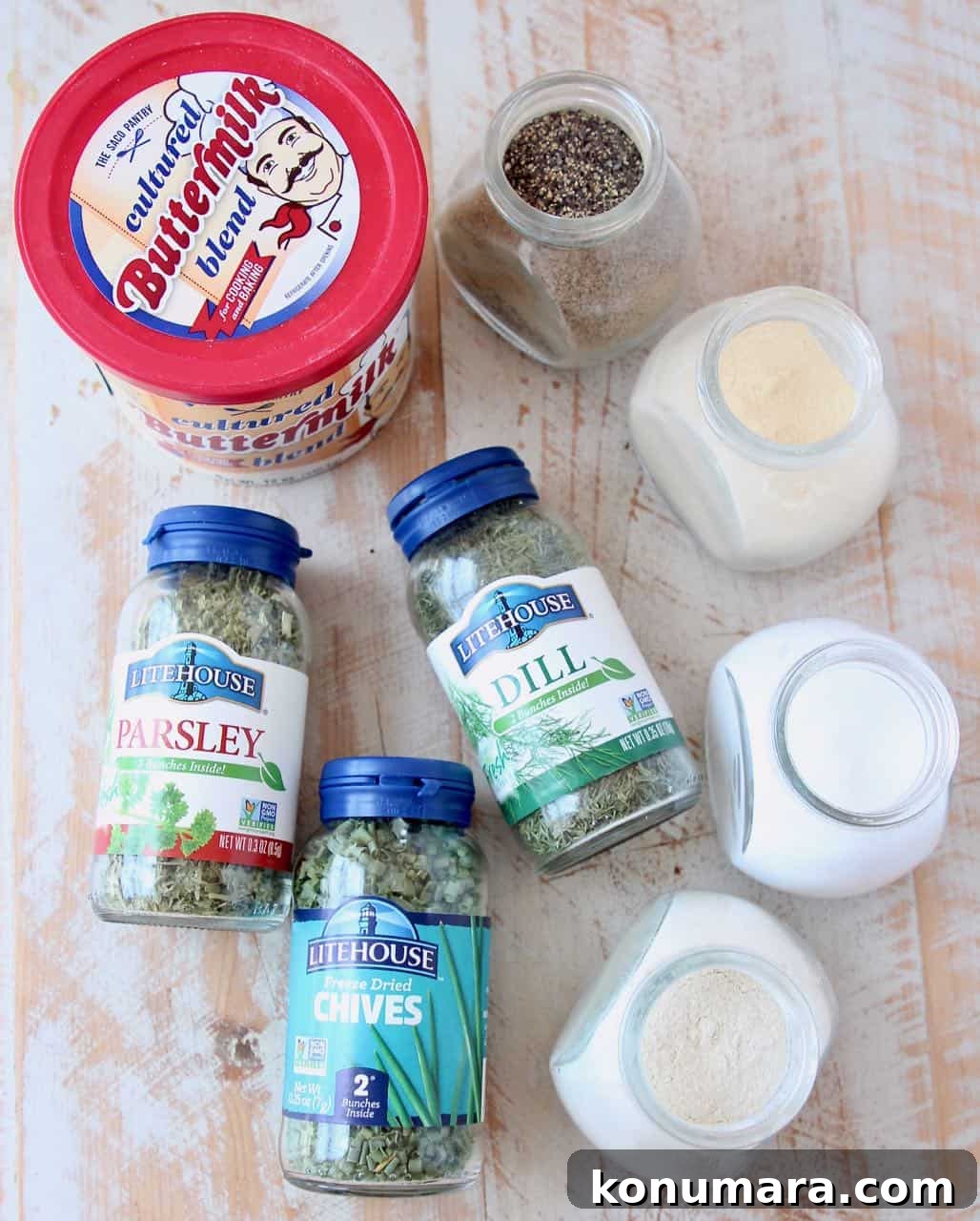 Ingredients for ranch seasoning mix