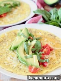 Caprese Avocado Omelette