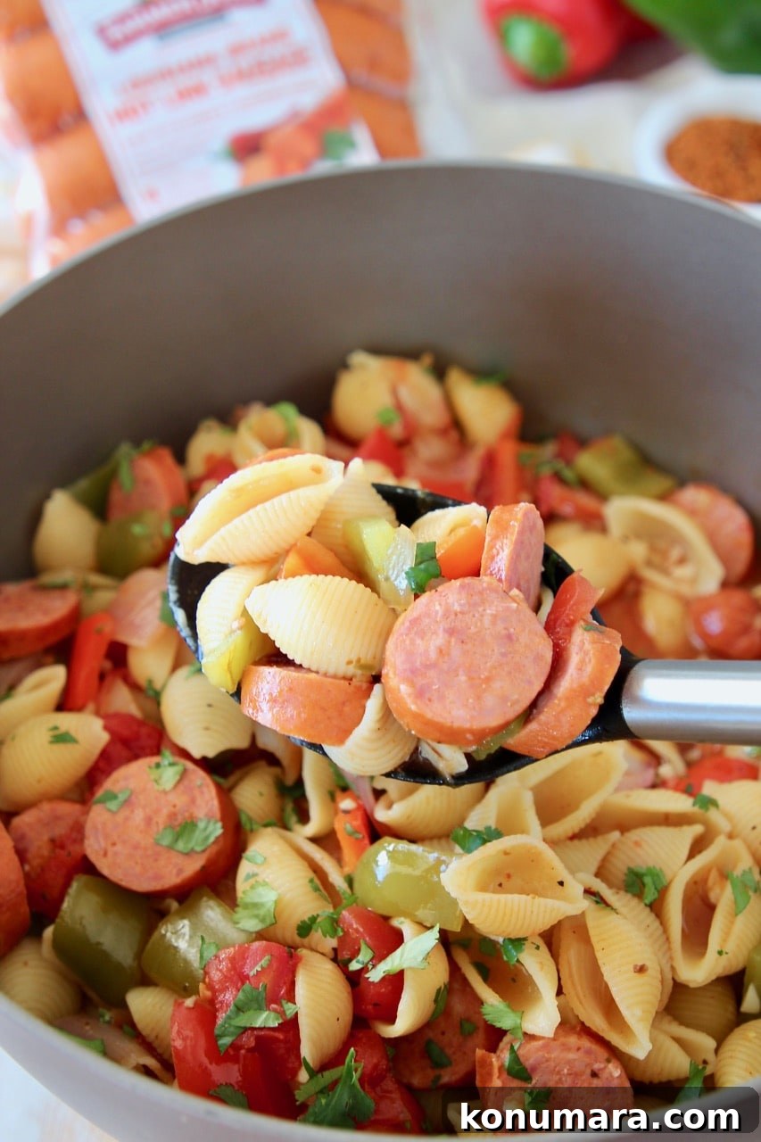 19 New Recipes from 2019 Worth Revisiting 21 Cajun sausage and pasta in spoon, coming out of pot