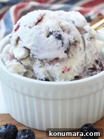 Blueberry ice cream