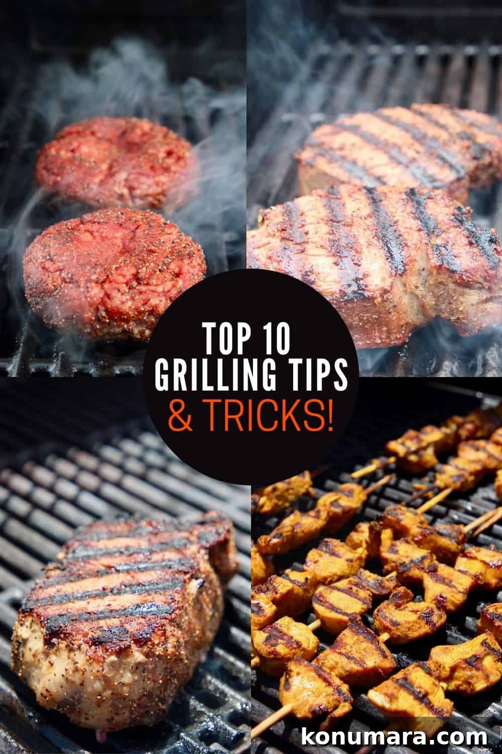 10 Essential Grilling Tips and Tricks for Perfect BBQ 2 Collage of images showing meat on the grill