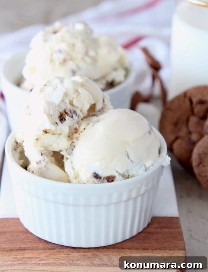 scoops of ice cream in small white bowls