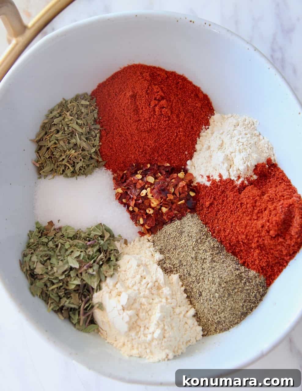 spices in white bowl