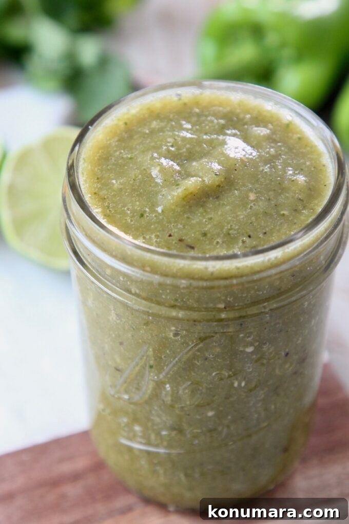 Homemade Green Enchilada Sauce Recipe 2 green enchilada sauce in mason jar