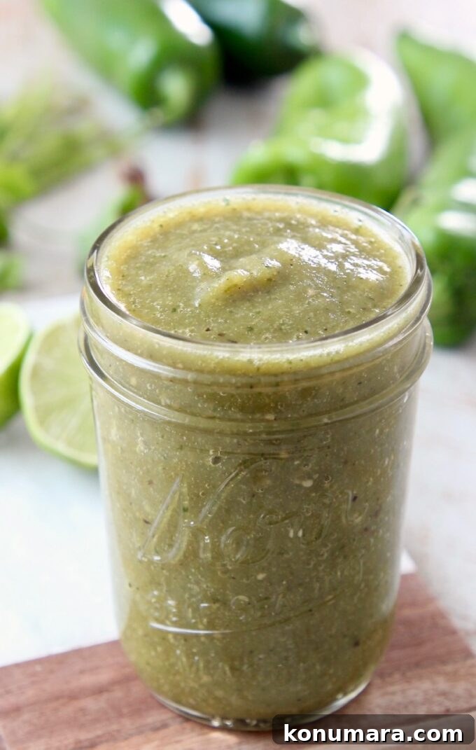 Homemade Green Enchilada Sauce Recipe 5 green enchilada sauce in mason jar