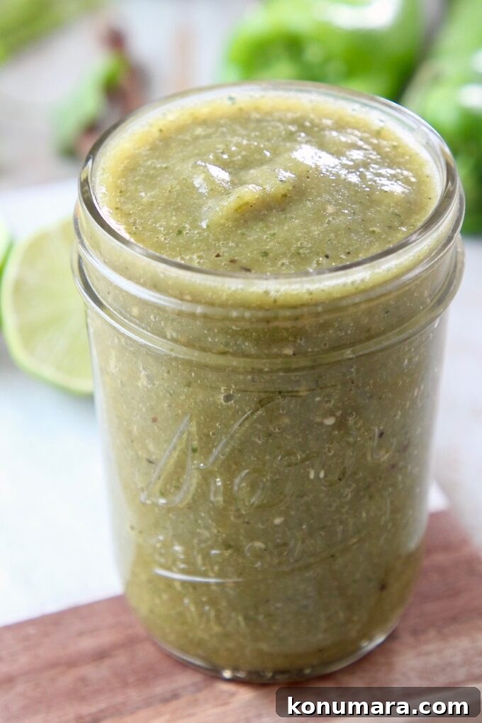 Homemade Green Enchilada Sauce Recipe 6 green enchilada sauce in mason jar