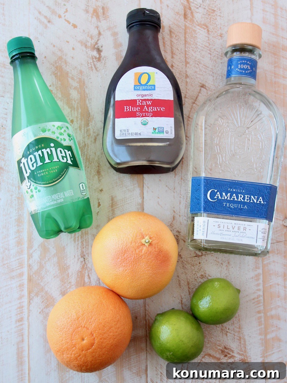 ingredients for paloma cocktail
