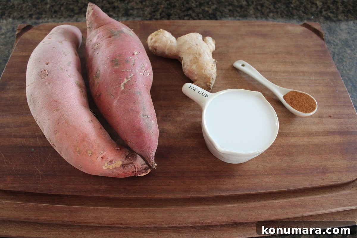 Creamy Mashed Sweet Potatoes Recipe with Brown Butter 3 Mashed Sweet Potatoes Ingredients