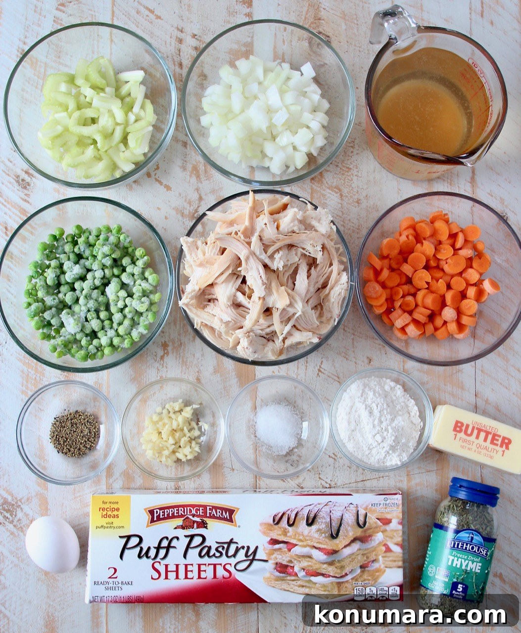 ingredients for chicken pot pie