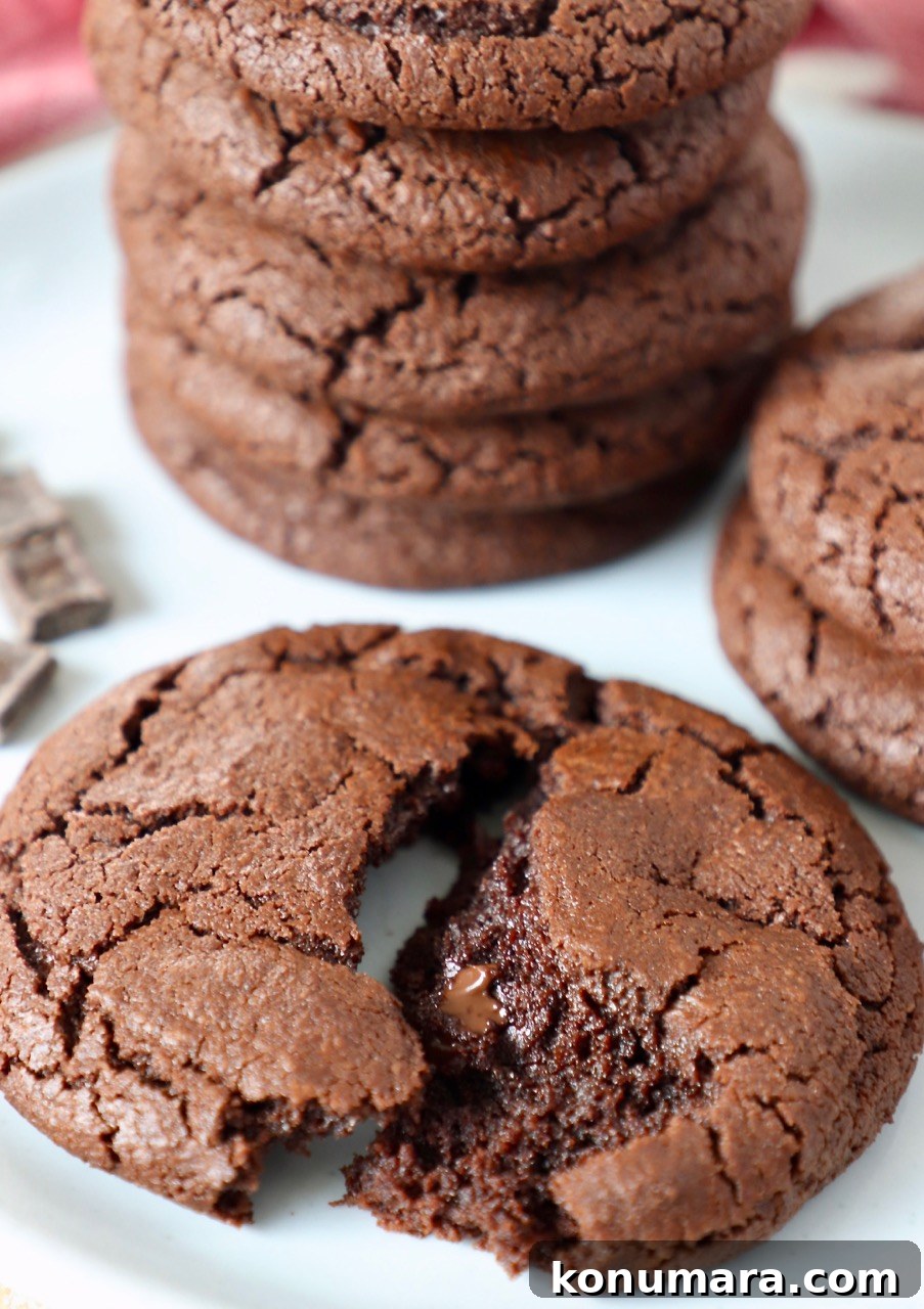 chocolate cookies on white plate