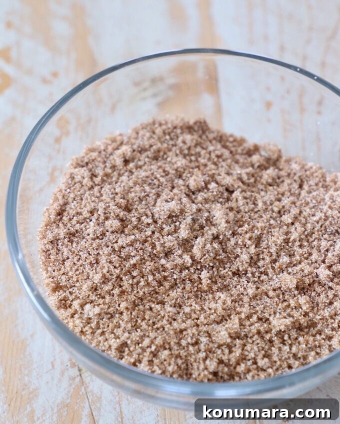 sugars and cinnamon combined in glass bowl
