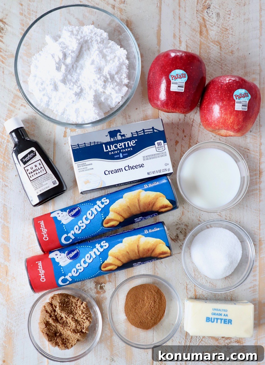 cinnamon roll wreath ingredients