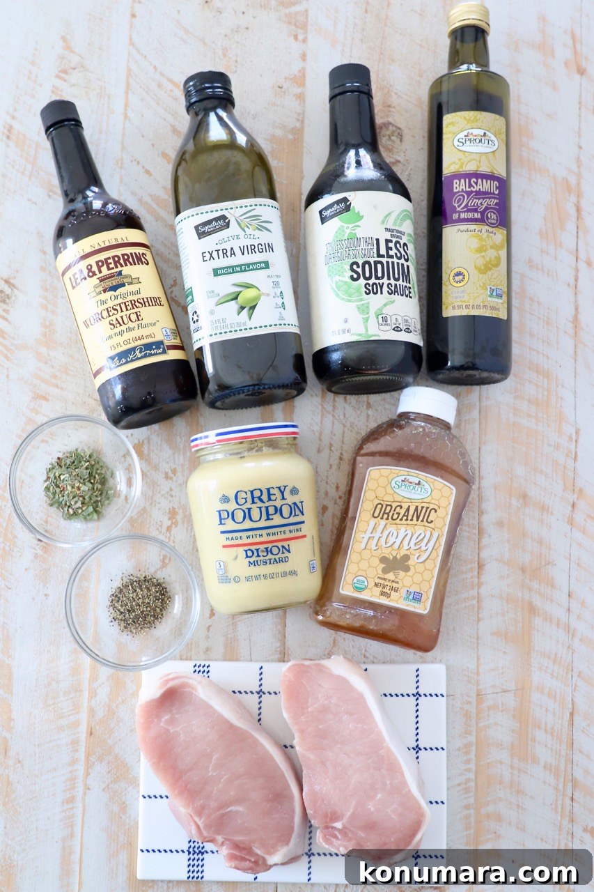 ingredients for pork chop marinade