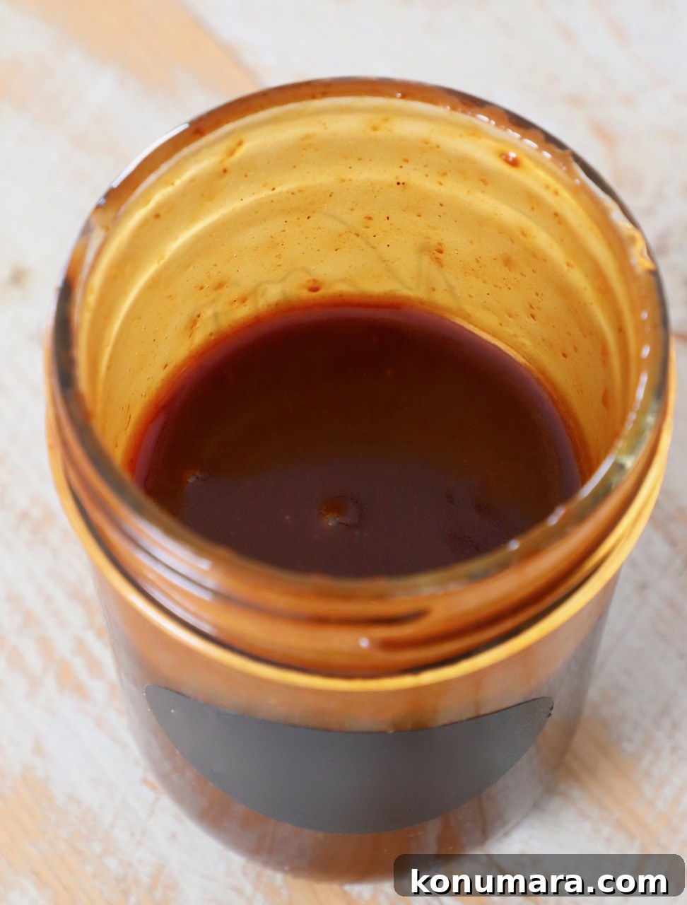 stir fry sauce in small mason jar