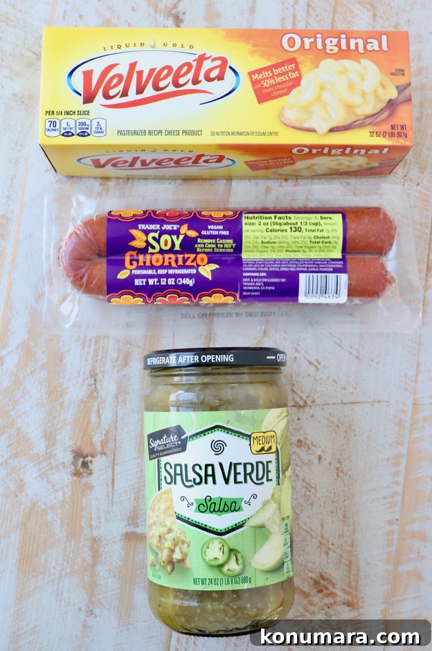 chorizo queso dip ingredients