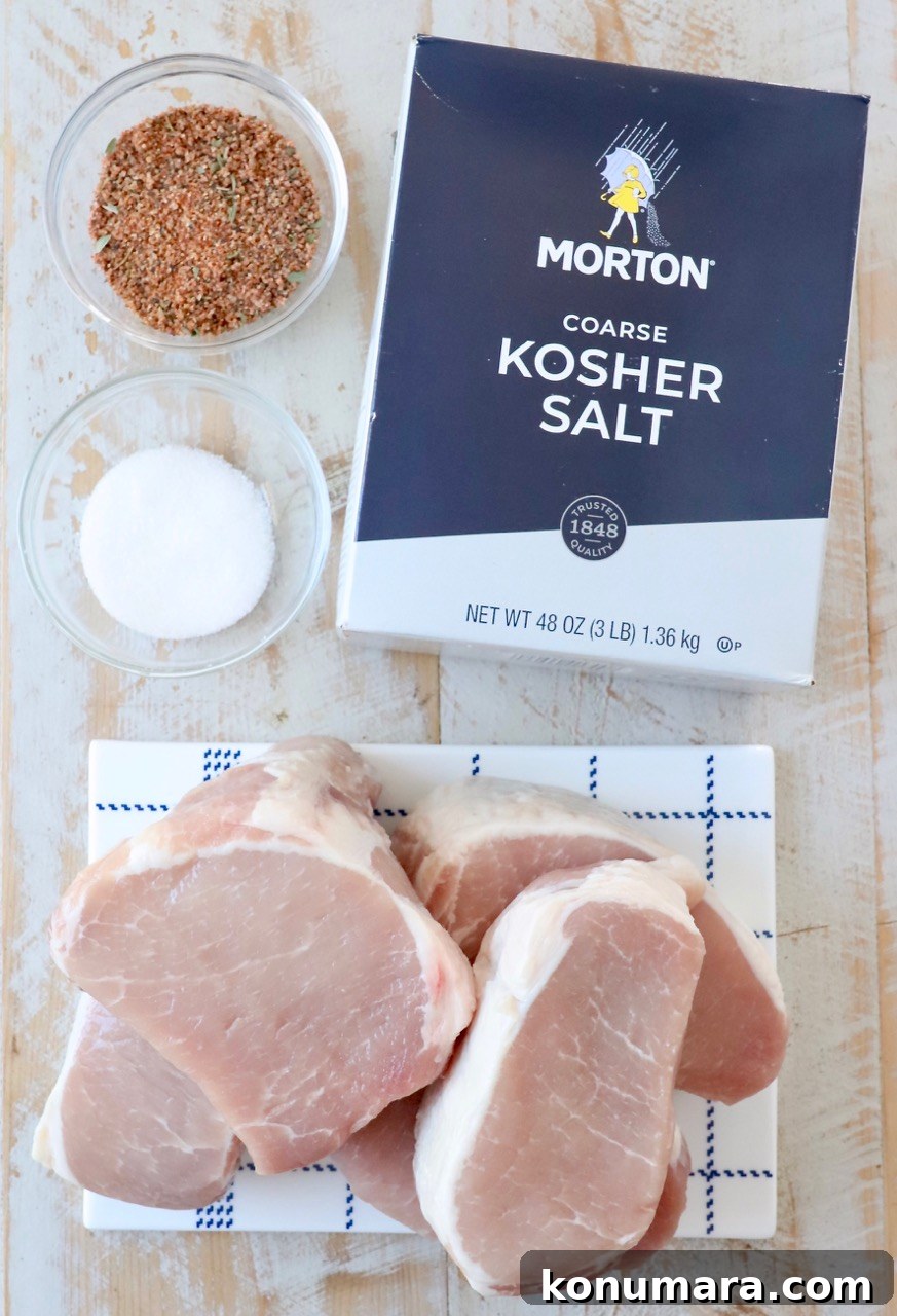 Smoked pork chop ingredients