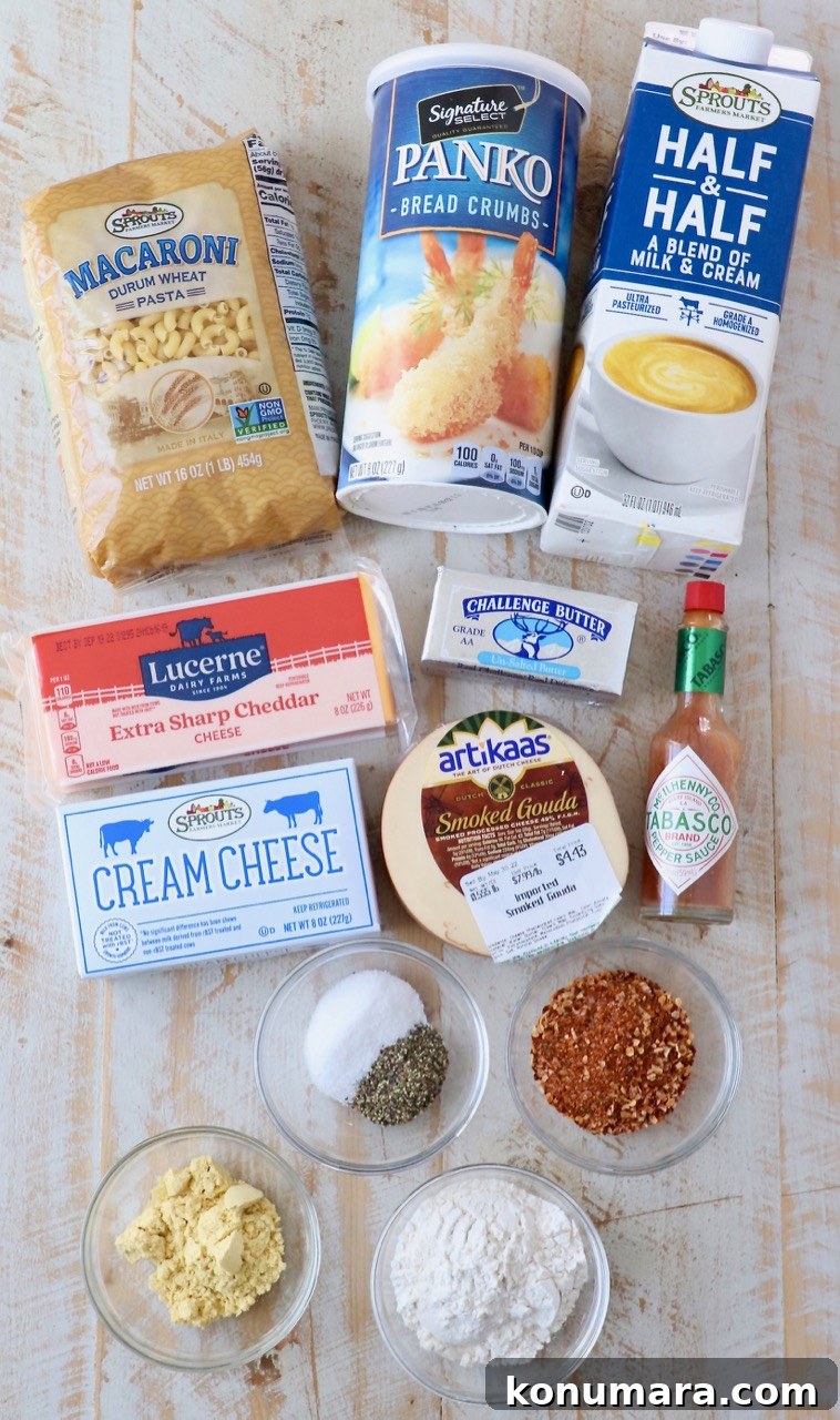 ingredients for mac and cheese