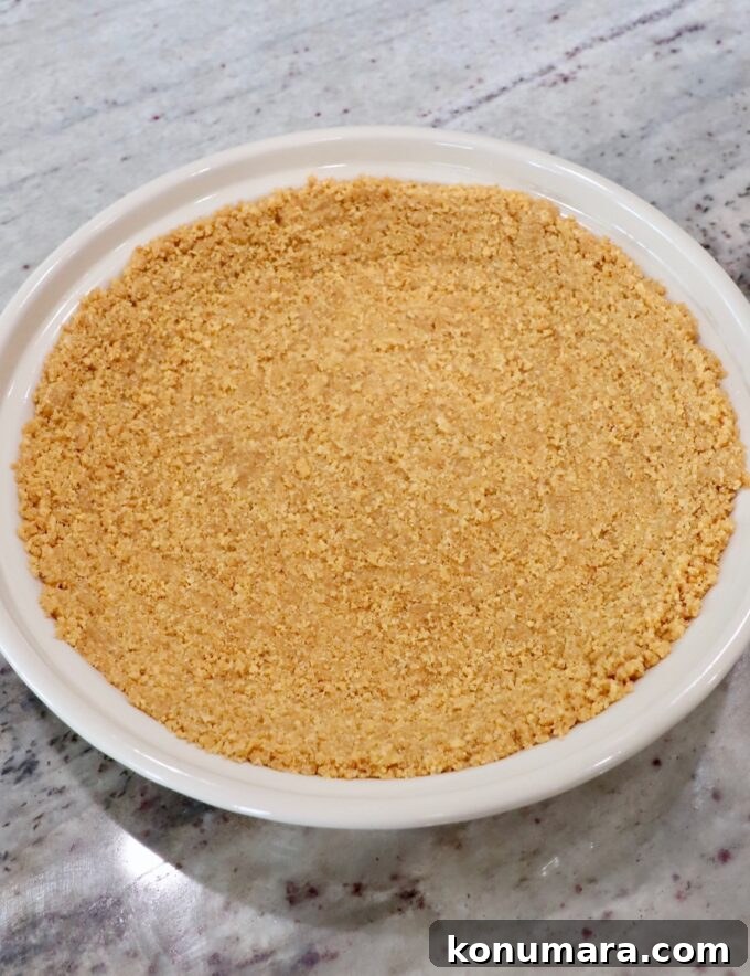 graham cracker crust in pie plate