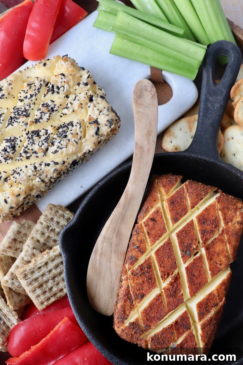 Smoked Cream Cheese Recipe and Serving Ideas 8 smoked cream cheese on platter with crackers and vegetables